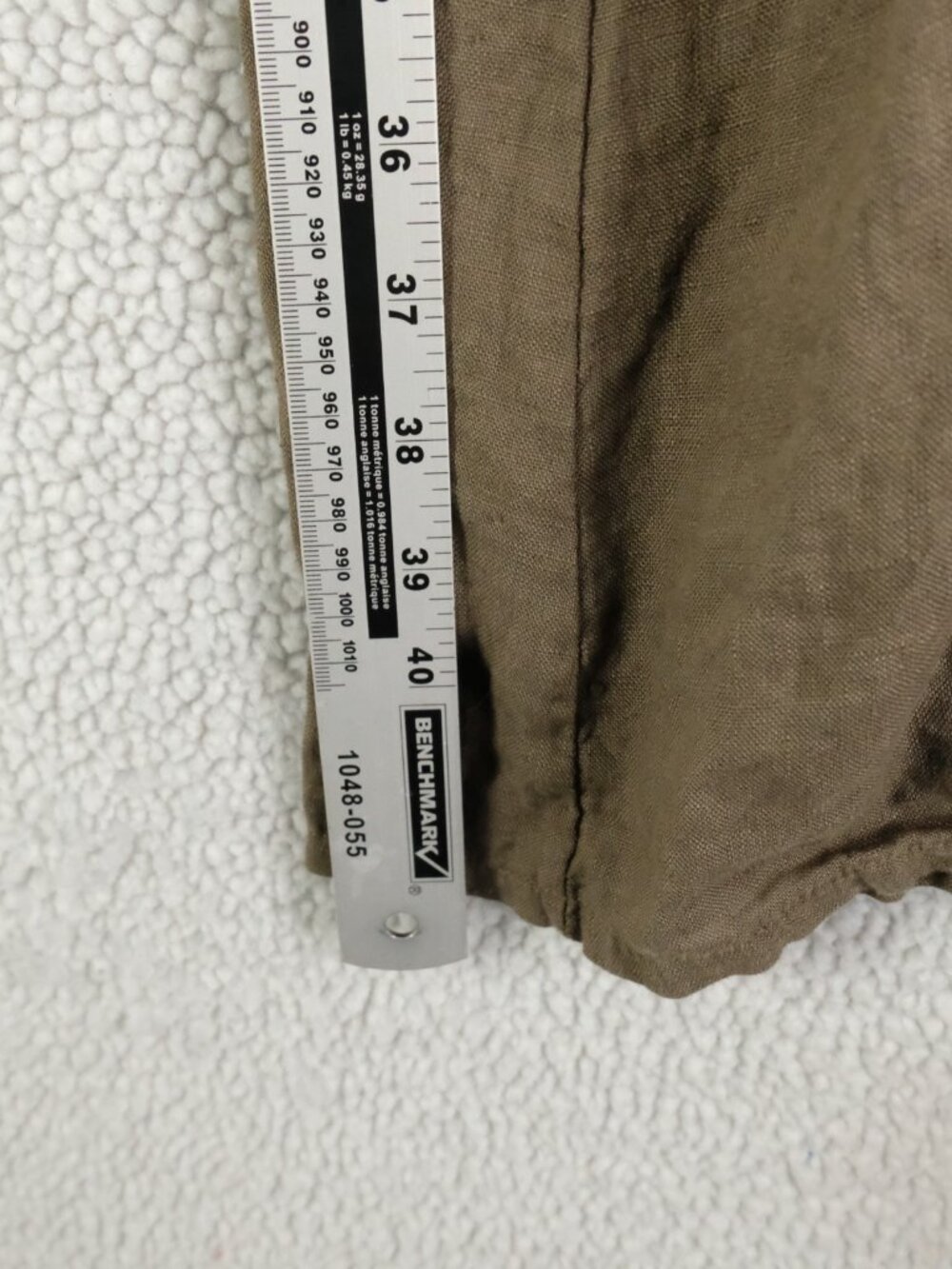 Alessia Pacini Dress Womens Small Olive Green 100% Linen Midi Asymmetrical Italy - Picture 6 of 11
